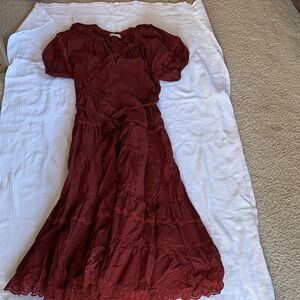 Ulla Johnson Burgundy Maxi Dress